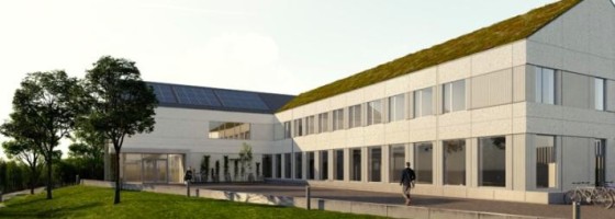 En illustration som visar hur byggnaden kommer att se ut.