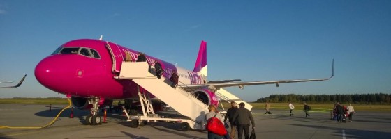 Wizz Air på Stockholm Skavsta Airport.