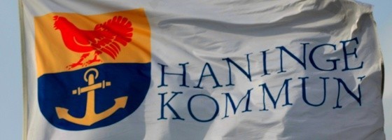 Haninge kommuns flagga.