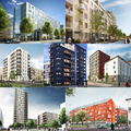I stället för 1 600 lägenheter byggs 2 000 i den nya stadsdelen Kvillebäcken i Göteborg. Bild: Älvstranden Utveckling.