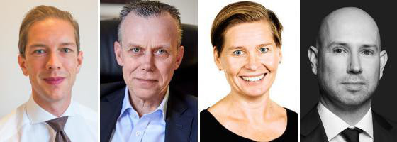 Claes Lennartsson, Olof Andersson, Ulrika Hallengren och Victor Persson diskuterar investeringsläget i dag och i framtiden på Branschens mötesplats i Skåne den 1 september på Malmö Live.
