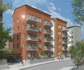 Lindbäcks bygger 235 bostadsrätter vid Gustavsbergs gamla porslinsfabrik i Täby. 
