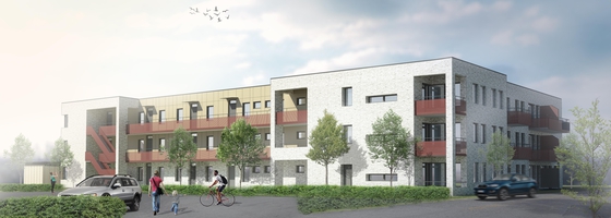 Vellingebostäders och Peabs bostadsprojekt i Vellinge har nu påbörjats. 