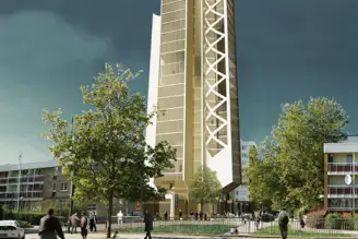 Nytt landmärke i Rosengård i Malmö