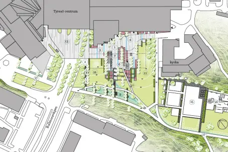 De får rita nya Tyresö Centrum