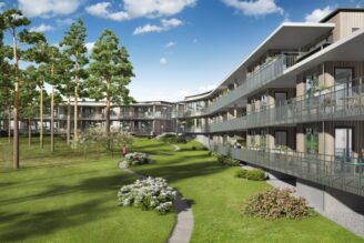 Peab bygger kontinentala bostadsrätter i Halmstad