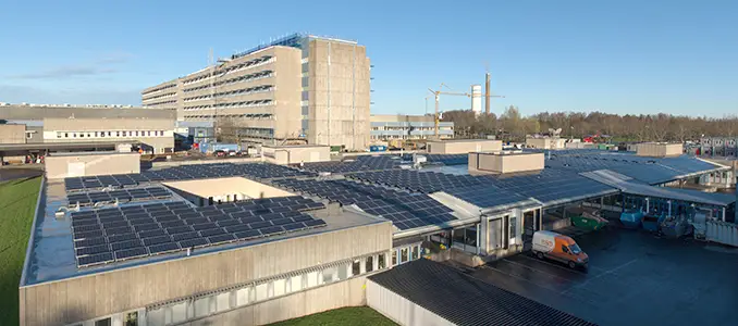 Sveriges största solcellsanläggning på tak