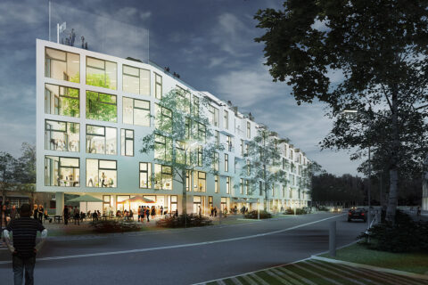 Peab bygger bostadshus med löparbana