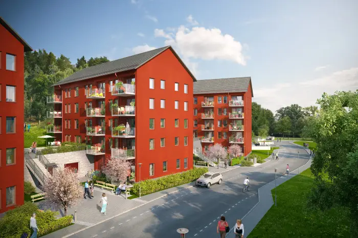 Nya bostäder vid Trollbergets fot