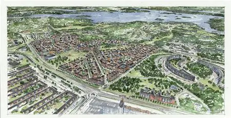 Bostäder och arbetsplatser i nya Täby park