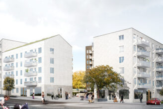 Första gjutningen när stadshuset blir bostäder i Sundbyberg