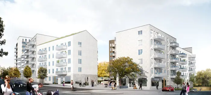 Första gjutningen när stadshuset blir bostäder i Sundbyberg