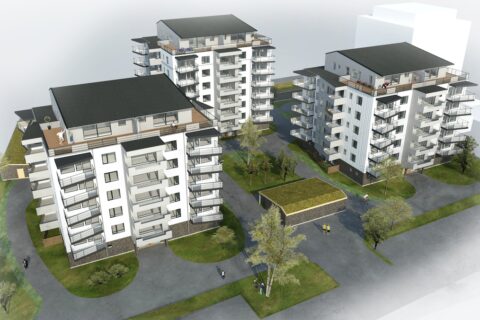 Skanska bygger 121 lägenheter i Kristianstad
