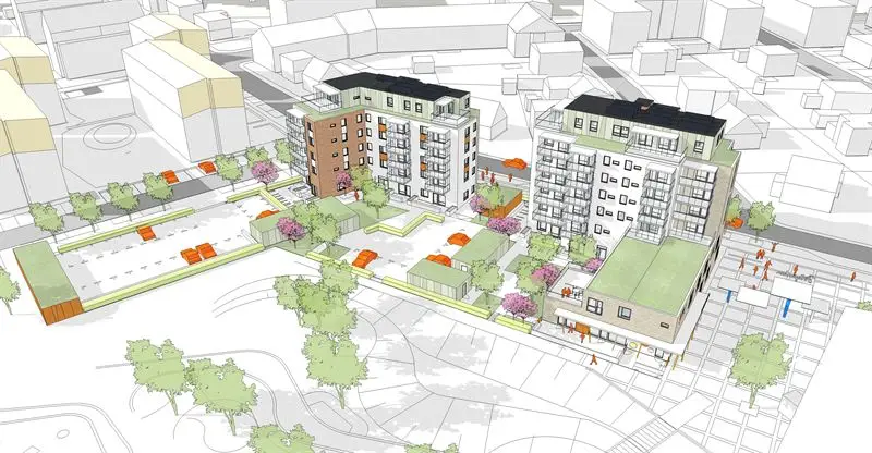 NCC bygger första husen i nya området Folkparken i centrala Höganäs