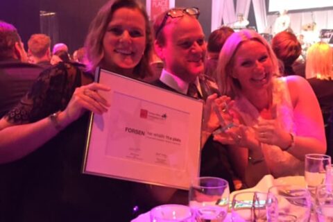 Forsen dubbelt prisat på GPTW-galan