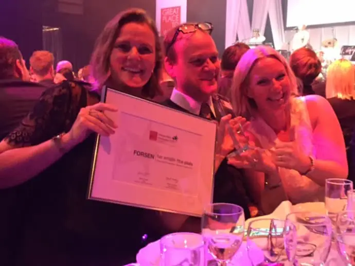 Forsen dubbelt prisat på GPTW-galan