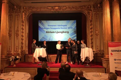 Atrium Ljungberg har Sveriges Snyggaste Kontor 2018