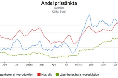 Rekordmånga prissänkta bostäder i år