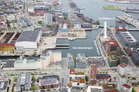 Skanska ruvar på nya bostäder och kontor i Västra Hamnen