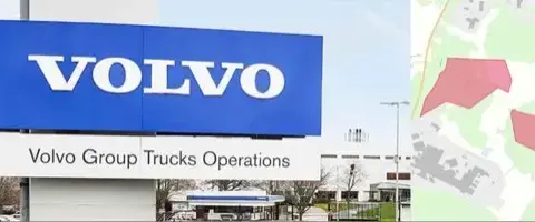 Volvo nära en direktanvisning i Tuve