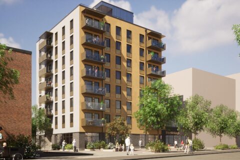 Bygglov för de första bostadshusen i Kopparlunden