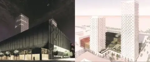 Omfattande Kista-satsning – dubbelskrapor och padelcenter nära grönt ljus
