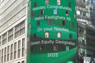 Hebas aktie är nu grön enligt Nasdaq