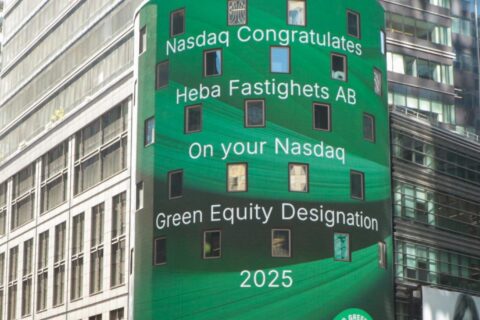 Hebas aktie är nu grön enligt Nasdaq