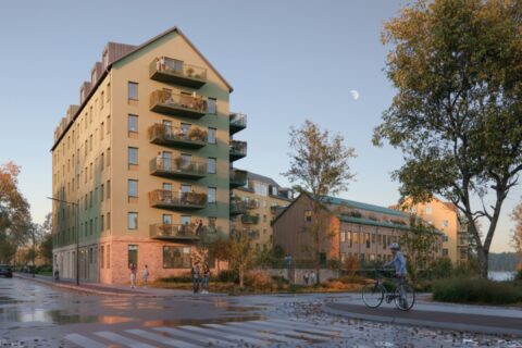 Besqab och Ikano Bostad utvecklar nya bostäder vid Hägernäs Strand i Täby