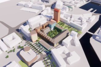 Malmö kan få nytt centralt landmärke på 23 våningar