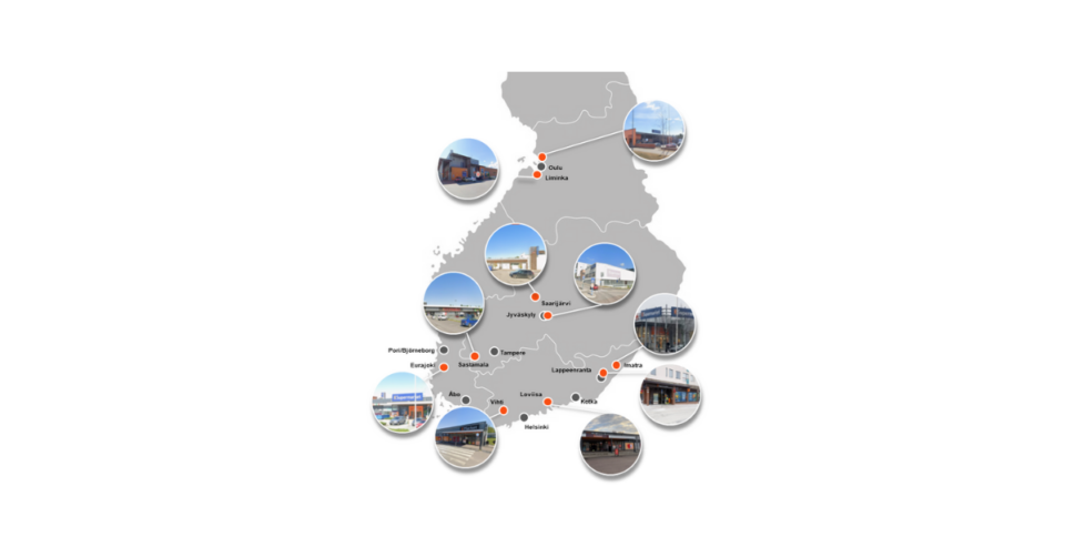 Prisma Properties köper tio fastigheter i Finland