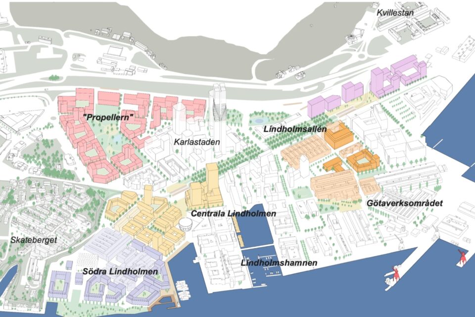 Lindholmen ska få 3 250 nya bostäder – men kontoren blir kvar