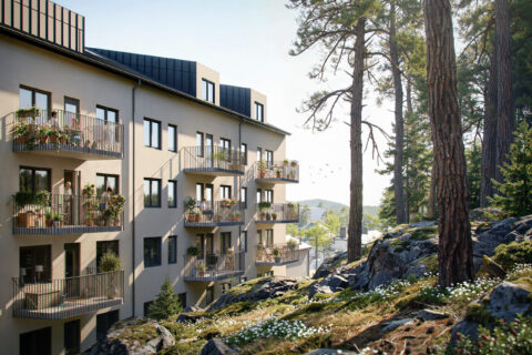 56 nya bostadsrätter i Ängby Park